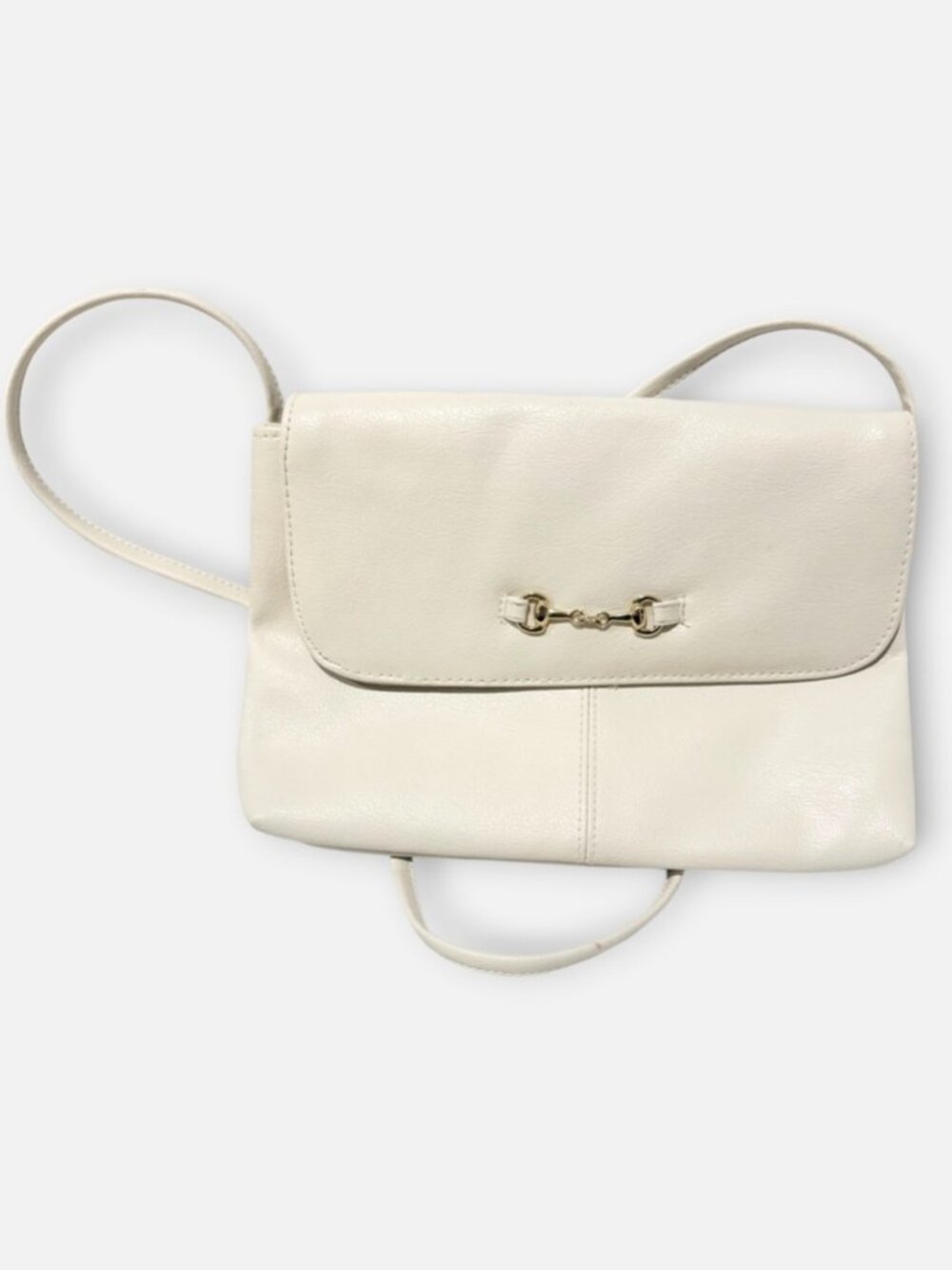 Vintage Horse Bit Cream Shoulder Bag Purse